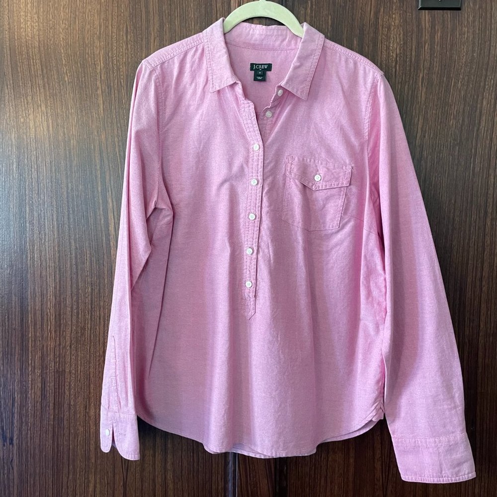 J.Crew Pink Women's Button Down - Size Medium